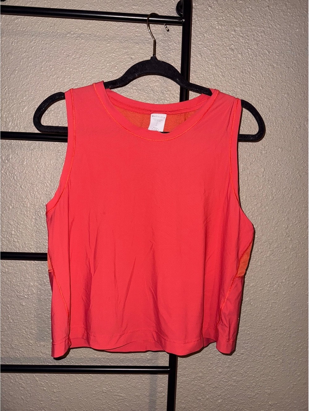 Athleta Women's Size Small Coral Sleeveless Mesh Back Athletic Tank